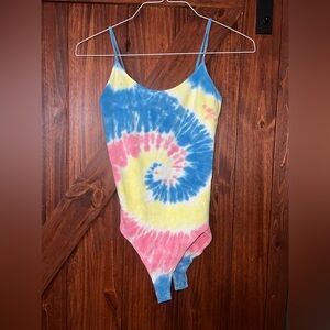 Forever 21 Multicolor Tie-Dye Bodysuit